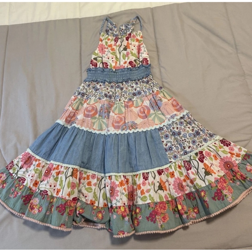 Matilda Jane Happy & Free Ocean Breeze Maxi Boho Dress Toddler Girls Size 2